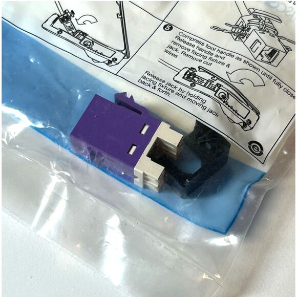 Lot of 25 CommScope Uniprise SL-Series Modular Jack RJ45 CAT6A USL10G-VIO Violet - Picture 3 of 3